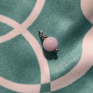 James Avery Glass Enhancer Bead pink